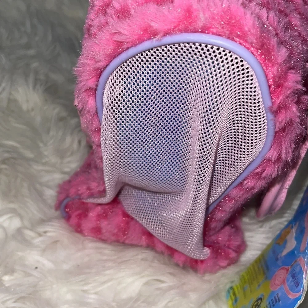 Pink Plush Small Pet Carrier
